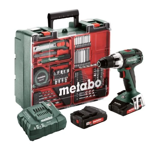 Perceuse-visseuse 18V Metabo BS 18 LT Set + 2 Batteries 2 Ah + Chargeur + Accessoires - 602102600 3 Perceuse-visseuse 18V Metabo BS 18 LT Set + 2 Batteries 2 Ah + Chargeur + Accessoires - 602102600