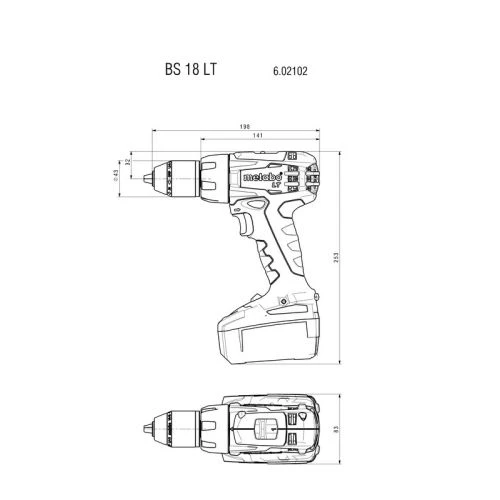 Perceuse-visseuse 18V Metabo BS 18 LT Set + 2 Batteries 2 Ah + Chargeur + Accessoires - 602102600 5 Perceuse-visseuse 18V Metabo BS 18 LT Set + 2 Batteries 2 Ah + Chargeur + Accessoires - 602102600 – Image 3