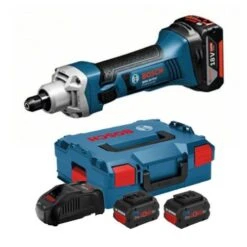 Meuleuse Droite 18V Bosch GGS 18 V-LI + 2 Batteries Procore 5,5 Ah + Chargeur + Coffret L-BOXX - 06019B5300