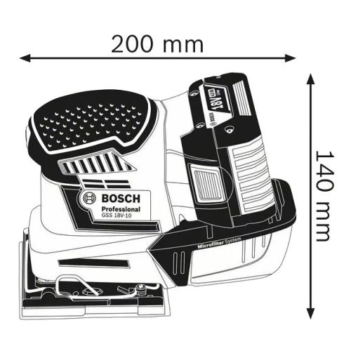 Ponceuse Vibrante Bosch GSS 18V-10 18 V + 2 Batteries Procore 8Ah + Chargeur GAL 1880 CV + L-BOXX 6 Ponceuse Vibrante Bosch GSS 18V-10 18 V + 2 Batteries Procore 8Ah + Chargeur GAL 1880 CV + L-BOXX – Image 4