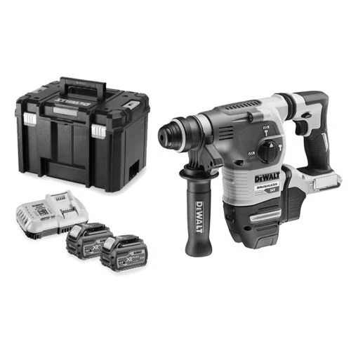 Perforateur-burineur SDS+ 54V Dewalt DCH333T2 XR Flexvolt + 2 Batteries 6 Ah + Chargeur + T-STAK 3 Perforateur-burineur SDS+ 54V Dewalt DCH333T2 XR Flexvolt + 2 Batteries 6 Ah + Chargeur + T-STAK