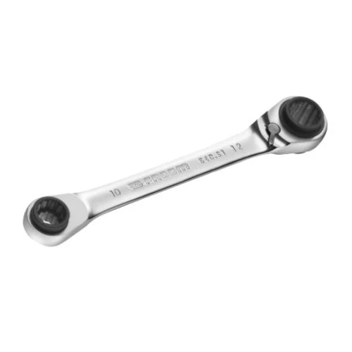 Clés Polygonales à Cliquet Droites Multi-ouvertures Métriques Facom - 64C 3 Clés Polygonales à Cliquet Droites Multi-ouvertures Métriques Facom - 64C