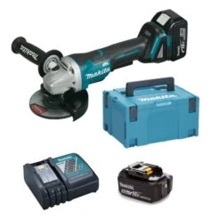 Meuleuse 18V Makita DGA508RTJ + 2 Batteries 5 Ah + Chargeur + Coffret Makpac 3