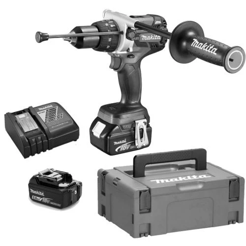 Perceuse-visseuse à Percussion 18V Makita DHP481RTJ + 2 Batteries 5 Ah + Chargeur + Coffret MAKPAC 3 Perceuse-visseuse à Percussion 18V Makita DHP481RTJ + 2 Batteries 5 Ah + Chargeur + Coffret MAKPAC