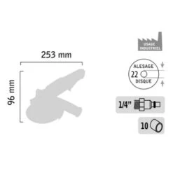 Meuleuse D'angle Pneumatique GP3655 Général Pneumatic -Promos Outil Boutique AFD 112247