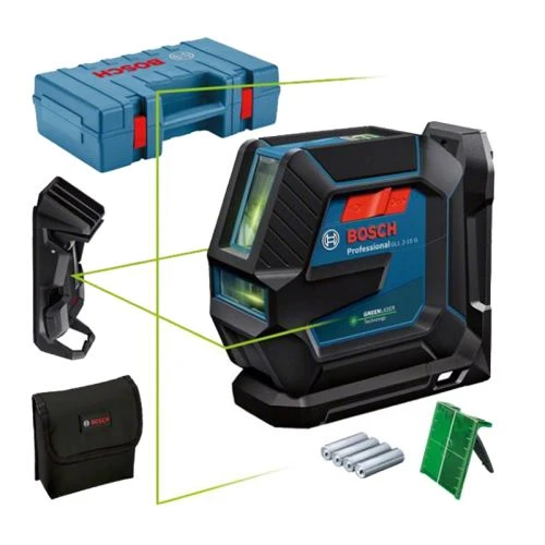 Laser Lignes 4x1,5V Bosch GLL 2-15 G + Accessoires En Coffret - 0601063W02 3 Laser Lignes 4x1,5V Bosch GLL 2-15 G + Accessoires En Coffret - 0601063W02