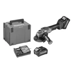 Meuleuse 40 V Makita GA013GM201 + 2 Batteries 4 Ah + Chargeur + Coffret MAKPAC 4