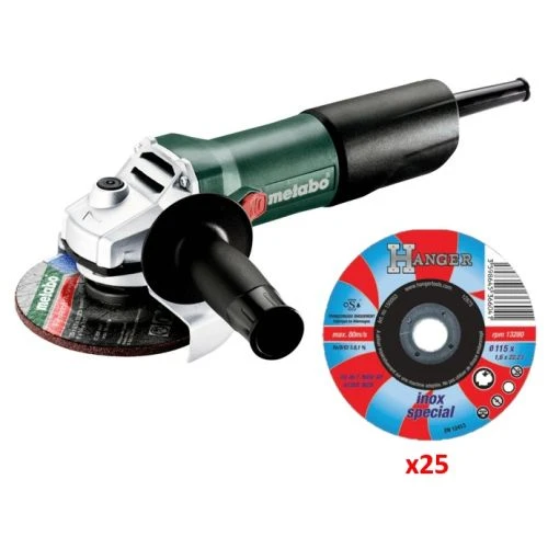 Meuleuse D'angle 850W Metabo W 850-125 En Boite Carton + 25 Disques - SHRP6 3 Meuleuse D'angle 850W Metabo W 850-125 En Boite Carton + 25 Disques - SHRP6