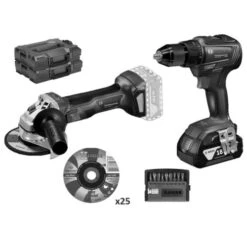 Bosch PACK 2 OUTILS 18V VISSEUSE/MEULEUSE + ACCESSOIRES