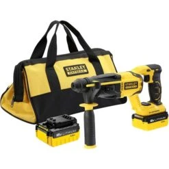 Perforateur-burineur SDS+ 18V Stanley Fatmax FMCD900M2S + 2 Batteries 4 Ah + Chargeur + Sac