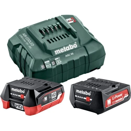 Pack énergie 12 V Batterie 4 Ah + Batterie 2 Ah + Chargeur En Boîte Carton - METABO - 685302000 3 Pack énergie 12 V Batterie 4 Ah + Batterie 2 Ah + Chargeur En Boîte Carton - METABO - 685302000