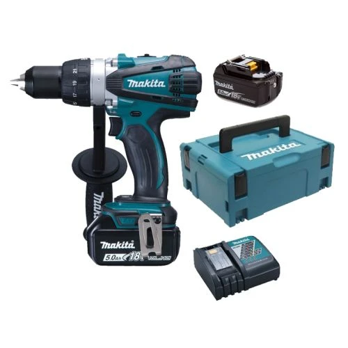 Perceuse-visseuse 18V Makita DDF458RTJ + 2 Batteries 5 Ah BL1850 + Chargeur + Coffret Makpac 2 3 Perceuse-visseuse 18V Makita DDF458RTJ + 2 Batteries 5 Ah BL1850 + Chargeur + Coffret Makpac 2