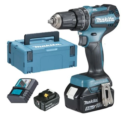 Perceuse-visseuse à Percussion 18V Makita DHP485RTJ + 2 Batteries 5 Ah + Chargeur 3 Perceuse-visseuse à Percussion 18V Makita DHP485RTJ + 2 Batteries 5 Ah + Chargeur