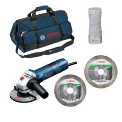 Pack Meuleuse Angulaire 720 W Bosch GWS 7-125 + Disques Diamant + Sac De Transport + Fraise - 06159975H2