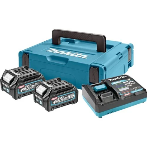 Pack énergie 40V Makita Max XGT Lithium-Ion (2 Batteries 2,5 Ah + Chargeur) + Coffret MAKPAC - 191J81-6 3 Pack énergie 40V Makita Max XGT Lithium-Ion (2 Batteries 2,5 Ah + Chargeur) + Coffret MAKPAC - 191J81-6