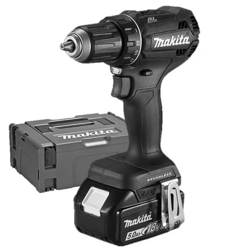 Perceuse Visseuse Noire 18V Makita DDF485RTJB + 2 Batteries 5 Ah + Chargeur + Coffret MAKPAC 3 Perceuse Visseuse Noire 18V Makita DDF485RTJB + 2 Batteries 5 Ah + Chargeur + Coffret MAKPAC