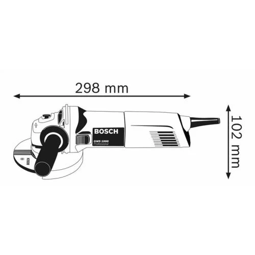 Meuleuse D'angle 1000W Bosch GWS1000 Professionnal - 0601828800 5 Meuleuse D'angle 1000W Bosch GWS1000 Professionnal - 0601828800 – Image 3