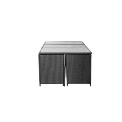 Ensemble Repas 11 Pièces CUBE DINNING Acier Noir 9 Ensemble Repas 11 Pièces CUBE DINNING Acier Noir -Promos Outil Boutique AFD 154888