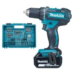 Perceuse-visseuse 18V Makita DDF482RFX1 + 2 Batteries 3 Ah + Chargeur + Coffret Avec Accessoires