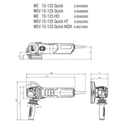 Meuleuse D’angle 1550W Metabo WEV 15-125 QUICK + Boîte En Carton- 6004468000 12 Meuleuse D’angle 1550W Metabo WEV 15-125 QUICK + Boîte En Carton- 6004468000 -Promos Outil Boutique AFD 160245