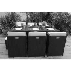 Ensemble Repas 11 Pièces SETMITRI Acier Noir 12 Ensemble Repas 11 Pièces SETMITRI Acier Noir -Promos Outil Boutique AFD 162652