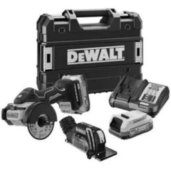 Meuleuse XR 18V 1,7Ah 76mm Dewalt DCS438E2T + 2 Batteries 1,7 Ah + Chargeur + Coffret TSTAK