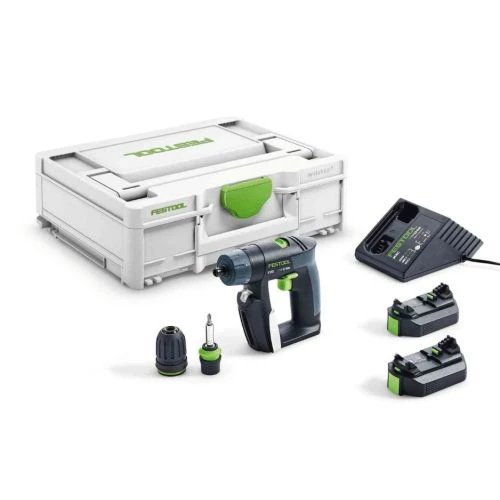 Perceuse-visseuse 10,8V Festool CXS 2,6-PLUS + 2 Batteries 2,6 Ah + Chargeur + Coffret Systainer SYS3 - 576092 3 Perceuse-visseuse 10,8V Festool CXS 2,6-PLUS + 2 Batteries 2,6 Ah + Chargeur + Coffret Systainer SYS3 - 576092