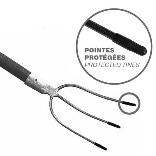 Fourche à Foin Pointes Protégées Mermier 3 Dents De 30 Cm En Acier 4 Fourche à Foin Pointes Protégées Mermier 3 Dents De 30 Cm En Acier – Image 2