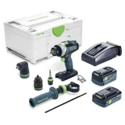 Perceuse-visseuse Ă Percussion 18V Festool QUADRIVE + 2 Batteries + Chargeur Rapide + SYS3 - 577247