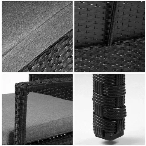 Ensemble Repas 7 Pièces DINING En Acier Noir - M39 4 Ensemble Repas 7 Pièces DINING En Acier Noir - M39 – Image 2