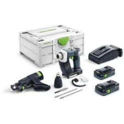 Visseuse Pour Plaquiste 18V DURADRIVE Festool DWC 18-4500 HPC 4,0 I-Plus + 2 Batteries BO 18 Li 4,0 Ah + Chargeur TCL + Systainer SYS3 - 576502