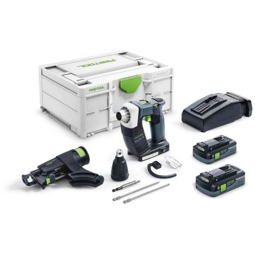 Visseuse Pour Plaquiste 18V DURADRIVE Festool DWC 18-4500 HPC 4,0 I-Plus + 2 Batteries BO 18 Li 4,0 Ah + Chargeur TCL + Systainer SYS3 - 576502 3 Visseuse Pour Plaquiste 18V DURADRIVE Festool DWC 18-4500 HPC 4,0 I-Plus + 2 Batteries BO 18 Li 4,0 Ah + Chargeur TCL + Systainer SYS3 - 576502