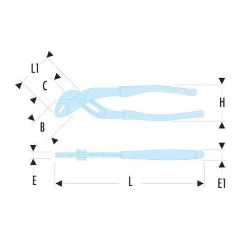 Pince Multiprise Entrepassée à Verrouillage Facom - 181EF.25CPE 4 Pince Multiprise Entrepassée à Verrouillage Facom - 181EF.25CPE – Image 2