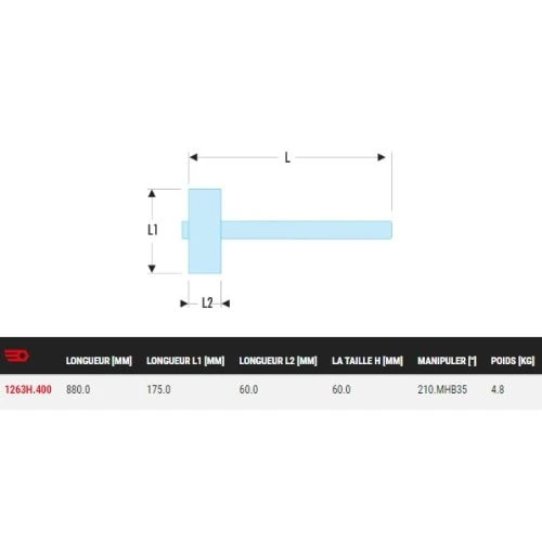 Masse Gros Efforts Facom - 1263H.400 4 Masse Gros Efforts Facom - 1263H.400 – Image 2