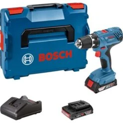 Perceuse Visseuse 18V Bosch GSR 18V-21 + 2 Batteries 2 Ah + Chargeur + Coffret L-CASE - 06019H100A