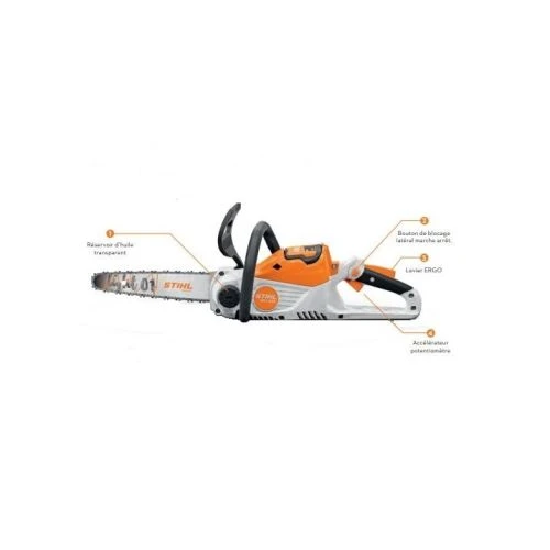 Tronconneuse à Batterie MSA 60.0 C-B Stihl + Batterie AK20 + Chargeur AL 101 - MA04 011 5806 3 Tronconneuse à Batterie MSA 60.0 C-B Stihl + Batterie AK20 + Chargeur AL 101 - MA04 011 5806