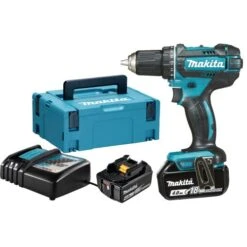 Perceuse Visseuse 18V Makita DDF482RMJ + 2 Batteries 4 Ah BL1840 + Chargeur + Makpac 2