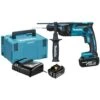 Perforateur SDS-Plus 18V Makita DHR165RMJ + 2 Batteries 4 Ah + Chargeur + Coffret Makpac 3