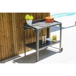 Desserte à Roulettes CUCINATO DCB Garden En Acier Galvanisé Gris Anthracite - CUCINATO-N -Promos Outil Boutique AFD 190312