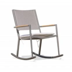 Rocking Chair De Jardin HONFLEUR DCB Garden Gris Anthracite - HONFLEUR-RC