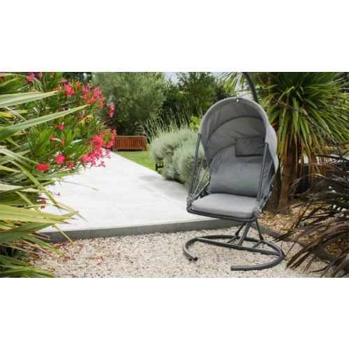Balancelle De Jardin LACANAU DCB Garden Avec Coussins Gris Anthracite - LACANAU-CL 6 Balancelle De Jardin LACANAU DCB Garden Avec Coussins Gris Anthracite - LACANAU-CL – Image 4