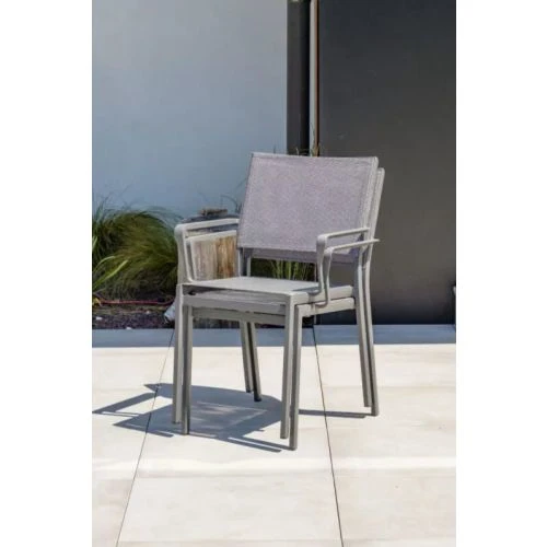 Fauteuil De Jardin Empilable STOCKHOLM DCB Garden Gris Anthracite - STOCKHOLM-FT 4 Fauteuil De Jardin Empilable STOCKHOLM DCB Garden Gris Anthracite - STOCKHOLM-FT – Image 2