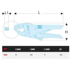 Pince-étaux à Bec Court Facom - 500APB 7 Pince-étaux à Bec Court Facom - 500APB -Promos Outil Boutique AFD 79136
