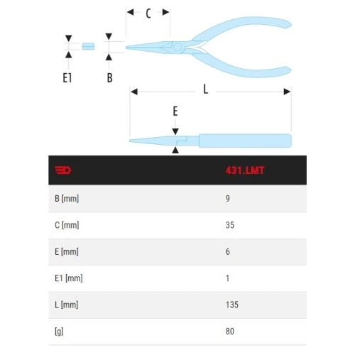 Pince De Préhension Facom MICRO-TECH® à Becs Effilés - 431.LMT 4 Pince De Préhension Facom MICRO-TECH® à Becs Effilés - 431.LMT – Image 2
