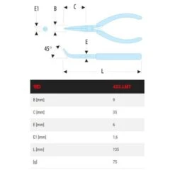 Pince De Préhension Facom Micro-Tech® à Becs Effilés Coudées à 45° - 433.LMT 5 Pince De Préhension Facom Micro-Tech® à Becs Effilés Coudées à 45° - 433.LMT -Promos Outil Boutique AFD 79400