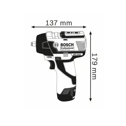 Boulonneuse à Choc 12V Bosch GDS 12V-115 (sans Batterie Ni Chargeur) + Coffret L-Boxx - 06019E0102 7 Boulonneuse à Choc 12V Bosch GDS 12V-115 (sans Batterie Ni Chargeur) + Coffret L-Boxx - 06019E0102 – Image 5