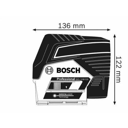Laser Points Et Lignes Bosch GCL 2-50 CG + Batterie 2.0 Ah + Chargeur + L-BOXX + Support RM 2 4 Laser Points Et Lignes Bosch GCL 2-50 CG + Batterie 2.0 Ah + Chargeur + L-BOXX + Support RM 2 – Image 2