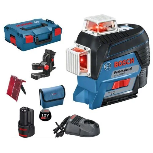 Laser Lignes 12V Bosch GLL 3-80 C Professional + Batterie GBA 12V 2.0Ah + Chargeur GAL 1230 CV En Coffret L-BOXX - 0601063R02 3 Laser Lignes 12V Bosch GLL 3-80 C Professional + Batterie GBA 12V 2.0Ah + Chargeur GAL 1230 CV En Coffret L-BOXX - 0601063R02