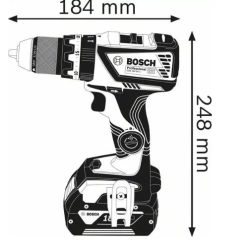 Perceuse-visseuse à Percussion 18V Bosch GSB 18V-60 C (sans Batterie Ni Chargeur) + Coffret L-Boxx - 06019G2103 6 Perceuse-visseuse à Percussion 18V Bosch GSB 18V-60 C (sans Batterie Ni Chargeur) + Coffret L-Boxx - 06019G2103 – Image 4