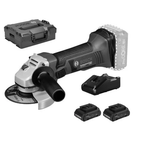 Meuleuse Angulaire Bosch GWS 18-125 V-LI 18 V + 2 Batteries ProCORE 4AH + Chargeur + L-BOXX 3 Meuleuse Angulaire Bosch GWS 18-125 V-LI 18 V + 2 Batteries ProCORE 4AH + Chargeur + L-BOXX